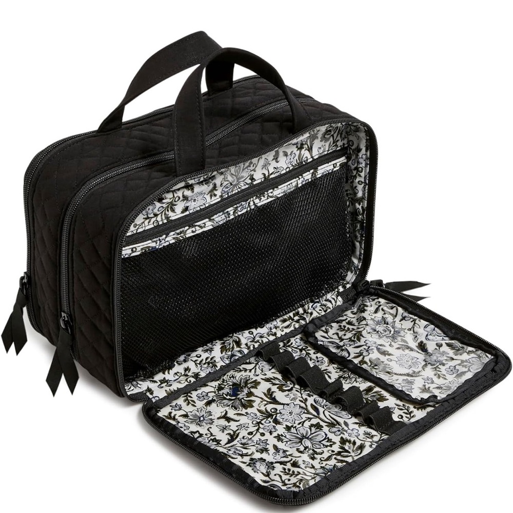 COPY - Vera Bradley Cotton Ultimate Travel Makeup Organizer Case, Black